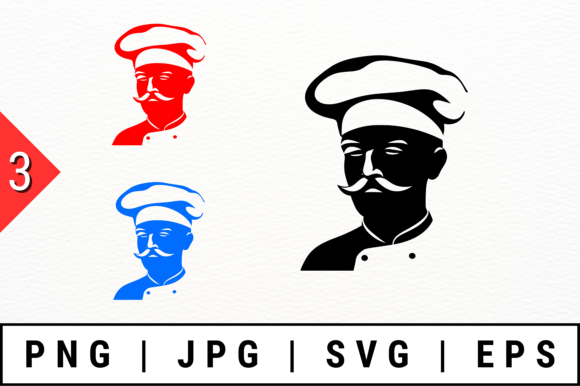 Chef Silhouettes Vector Art: Graphics for Crafts