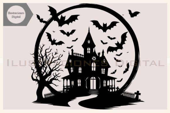Halloween Haunted House Graphics for Crafts