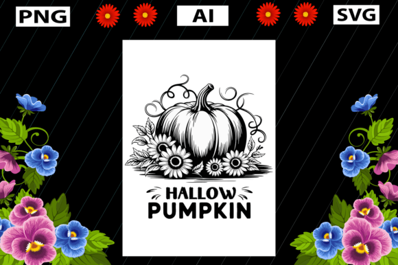 Halloween Shirt Design, Hallow Pumpkin Graphics for Crafts