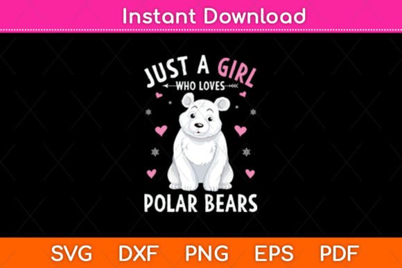 Polar Bear Graphics for Crafts & Branding