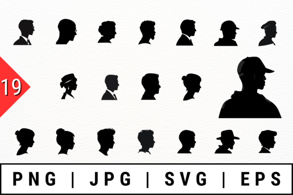 Silhouette Profile Graphics for Crafts