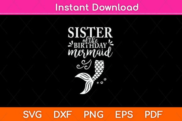 Sister Mermaid Graphics for Crafts