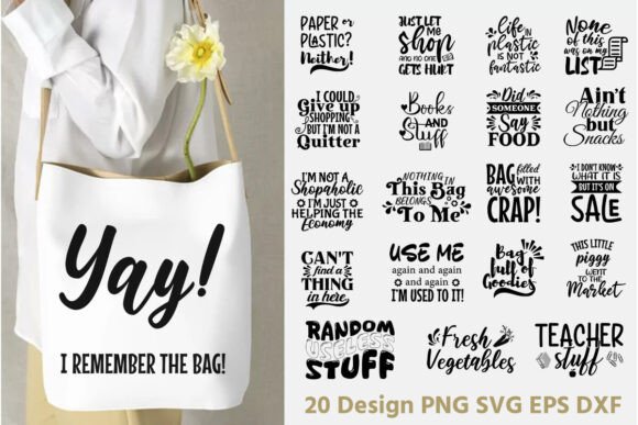 Tote Bag Quotes: Graphics for Crafts Branding