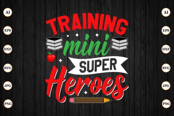 Training Mini Superheroes Graphics for Crafts
