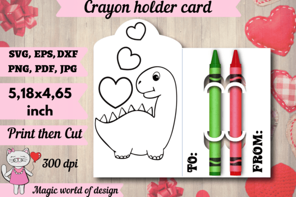 Valentine’s Dinosaur Graphics for Crafts